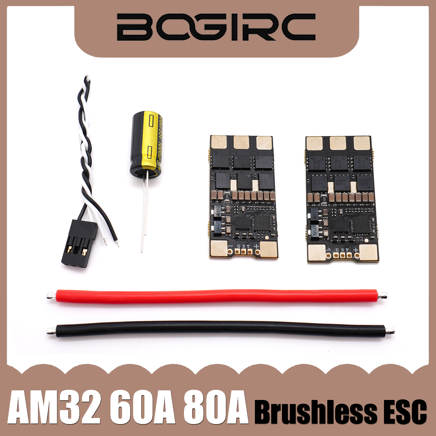 BOGIRC Brushless 60A/80A AM32  - Drone Racing Esc ulasan dan harga