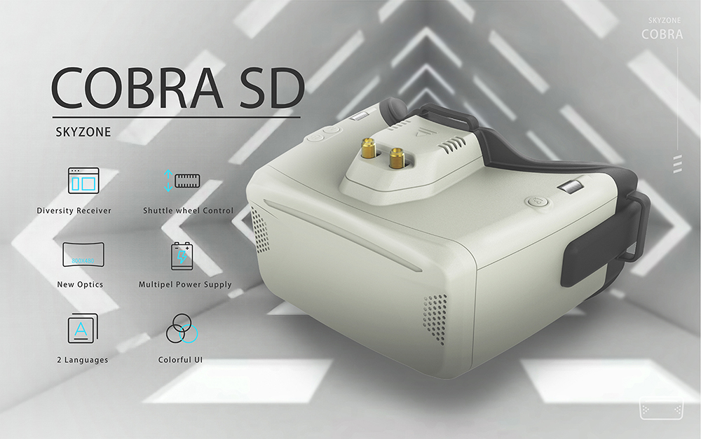 SKYZONE Cobra SD X V4 FPV Vide - Drone Racing Goggles ulasan dan harga