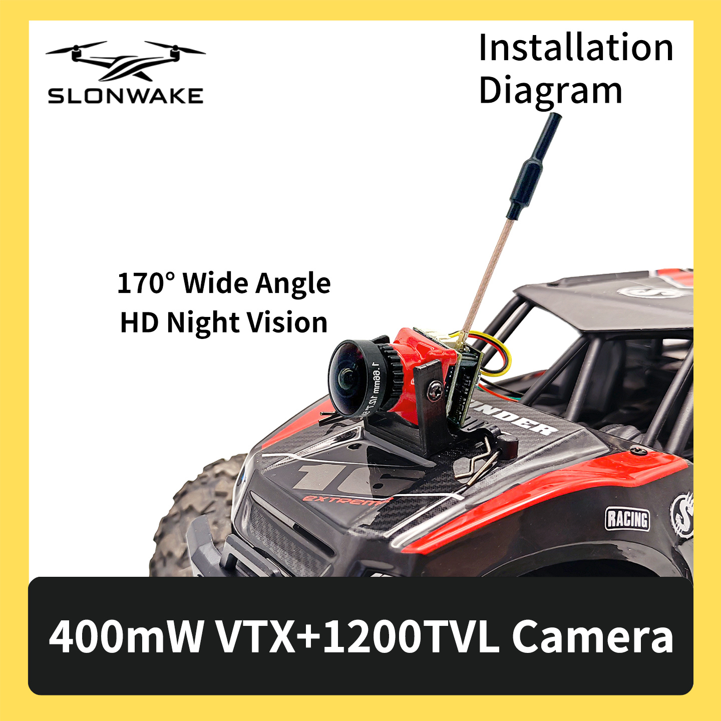 SLONWAKE 5.8G 48CH FPV 400mw V - Drone Racing Frame ulasan dan harga