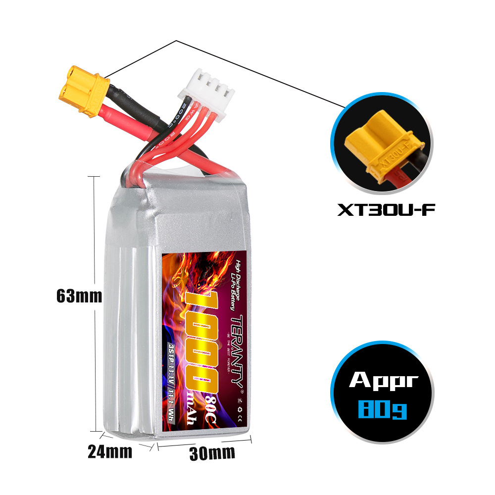 TERANTY 3S 11.1V 80C/160C 1000 - Drone Racing Vtx ulasan dan harga
